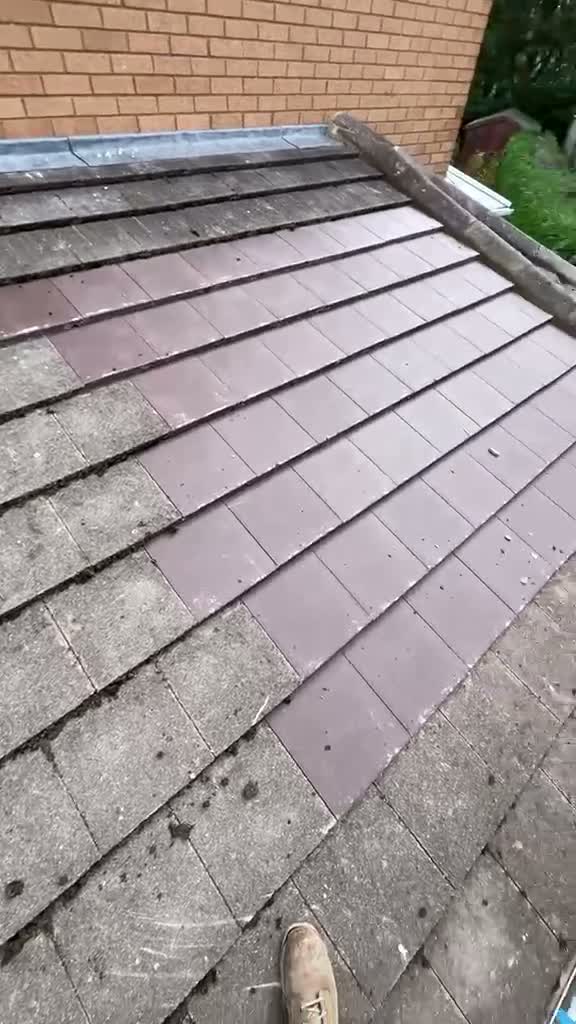 Roof tile and lead flashing detail